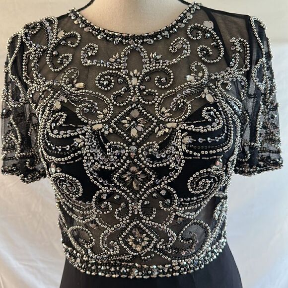 NEW GIGI beaded black dress size 10 - Picture 4 of 15